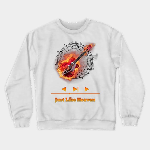 Just Like Heaven With Guitars Crewneck Sweatshirt by Ayaaart